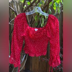 Better Be Smocked Crop Top Size Small -LIKE NEW
